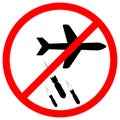Stop war bombardment icon. No war.
